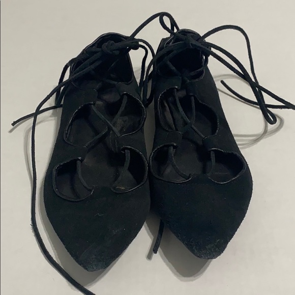 Gap Black Lace Up Flats - Picture 2 of 7